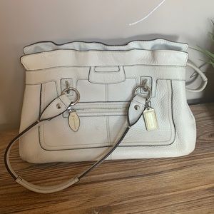 Coach White Medium Shoulder Purse